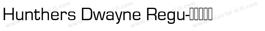 Hunthers Dwayne Regu字体转换